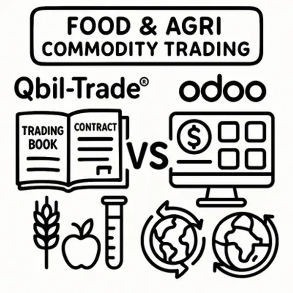 Qbil-Trade® vs Odoo voor commodity- en ingrediëntenhandel