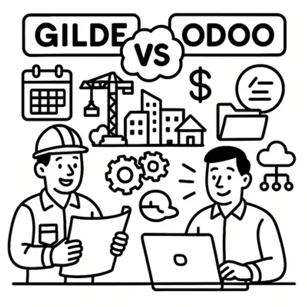 Gilde vs Odoo: ERP-keuze voor projectgedreven bouw- en onderhoudsbedrijven