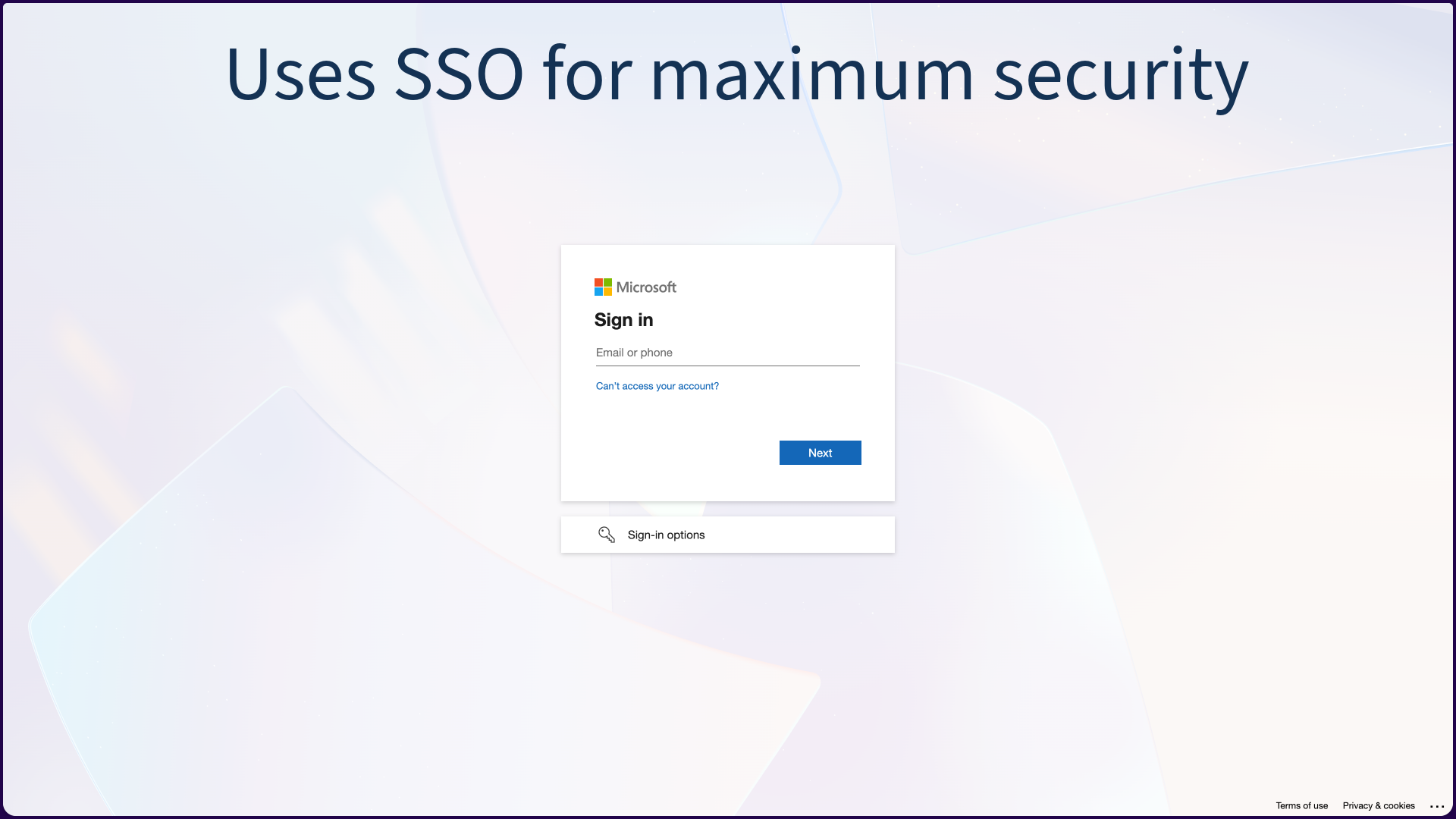 SSO login via Zitadel