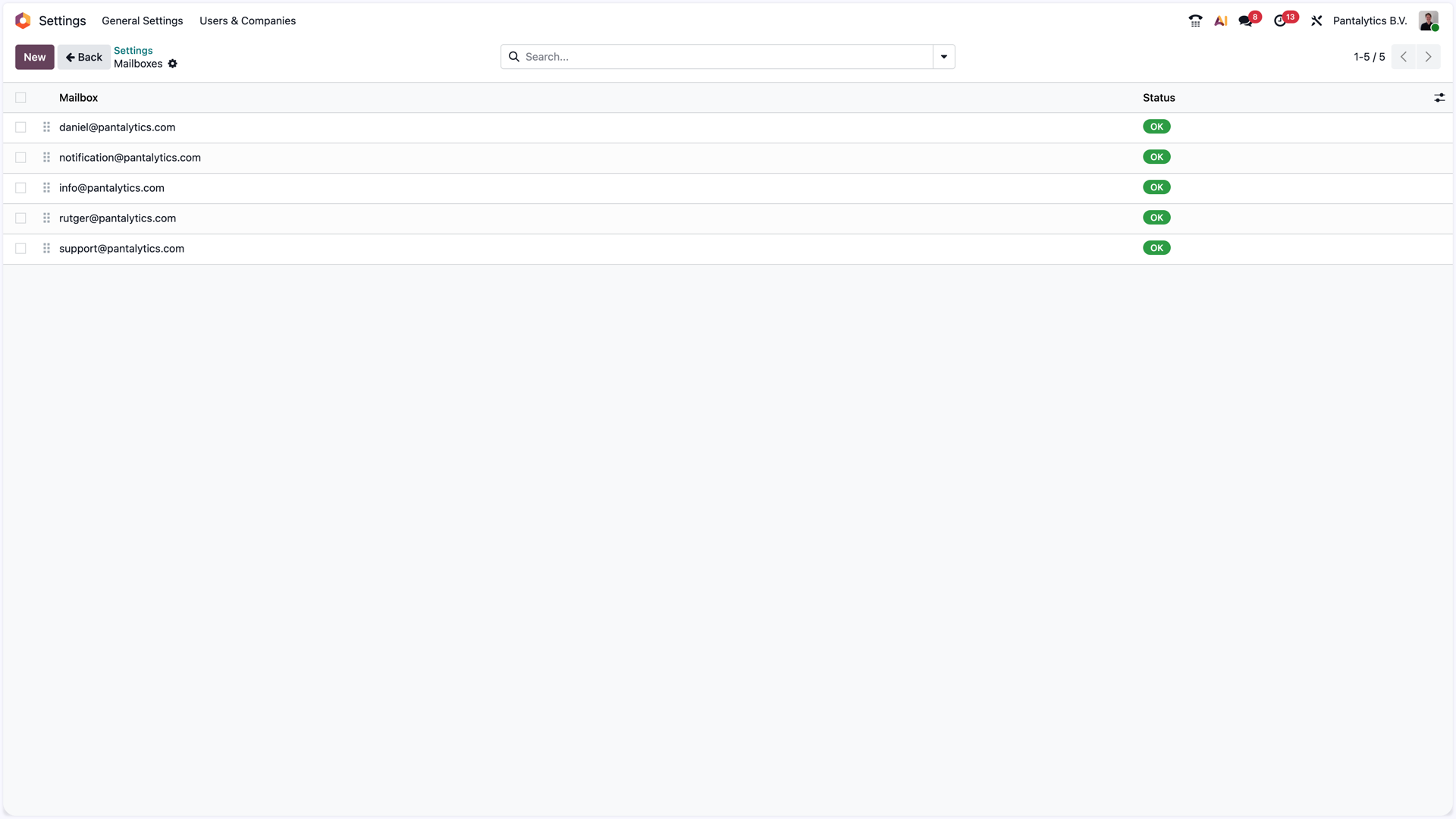 Configuratie instellingen