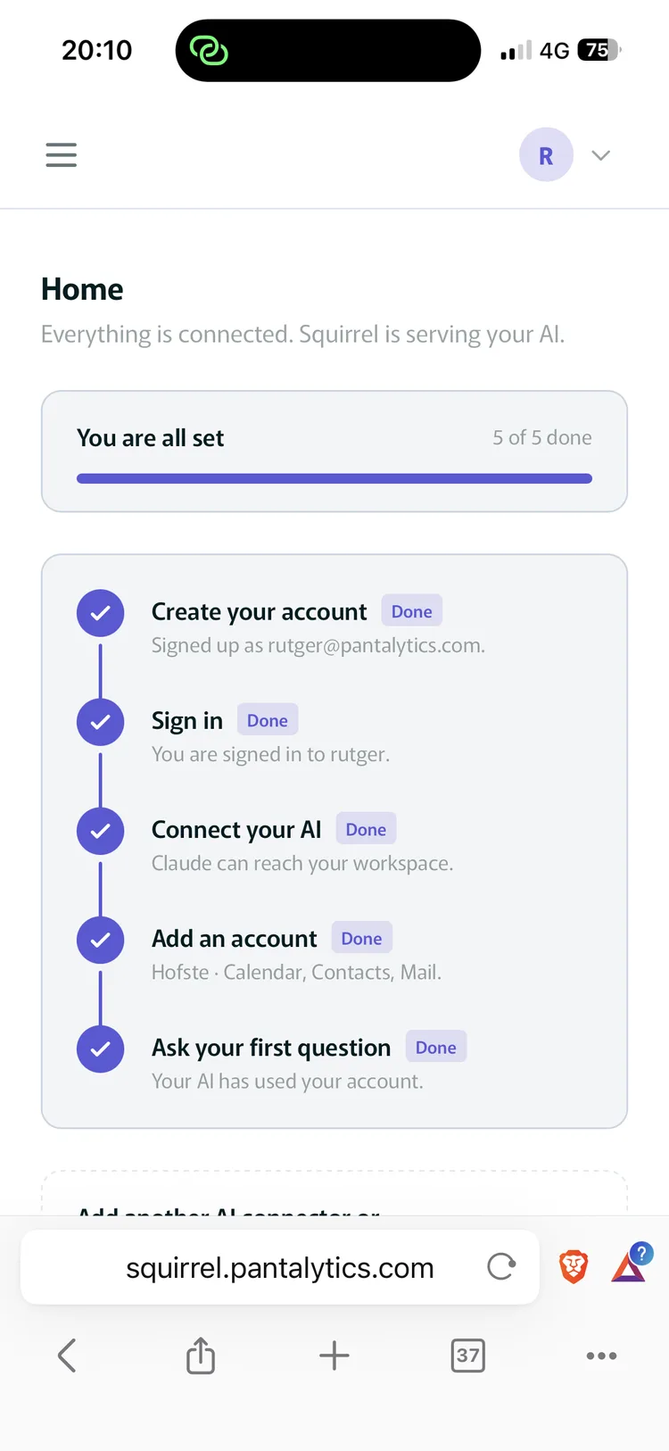 Guided setup